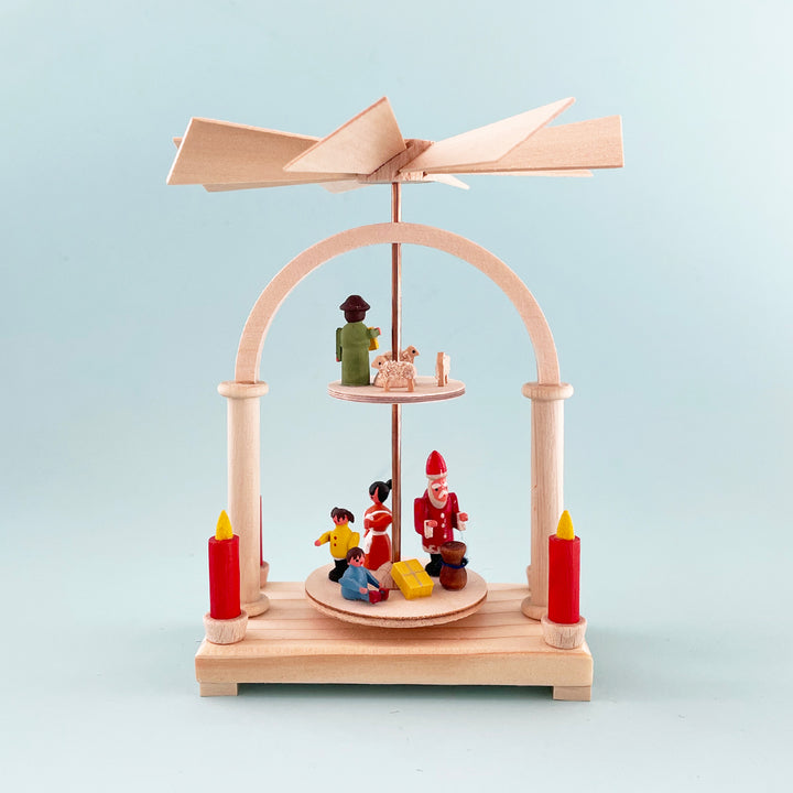 Santa and Children Mini Tiered Pyramid