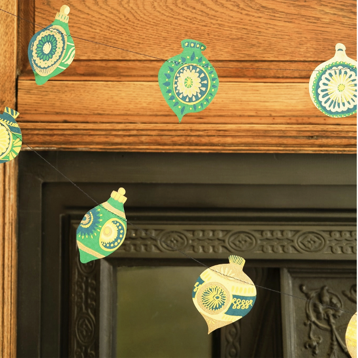 Christmas Ornaments Sewn Garland