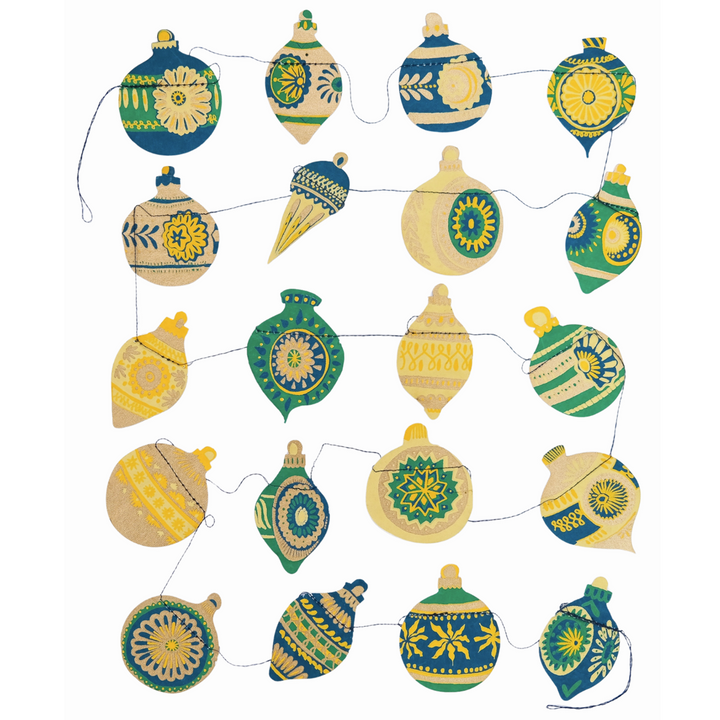 Christmas Ornaments Sewn Garland
