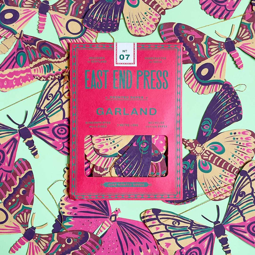 Colorful Butterflies Sewn Garland