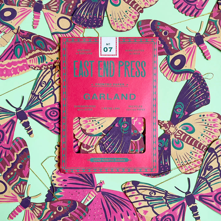 Colorful Butterflies Sewn Garland