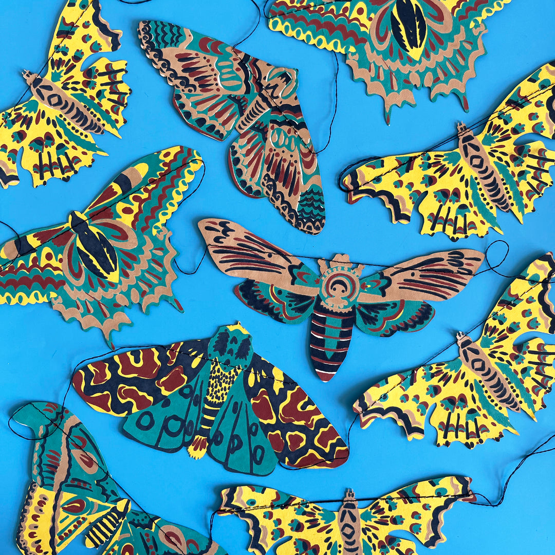 Moths Sewn Garland