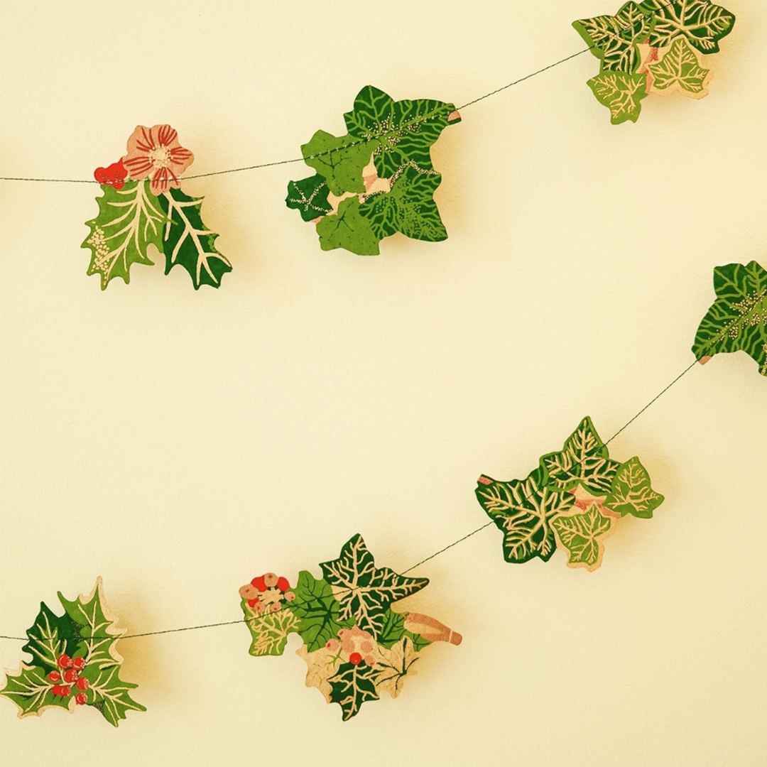 Holly and Ivy Sewn Garland