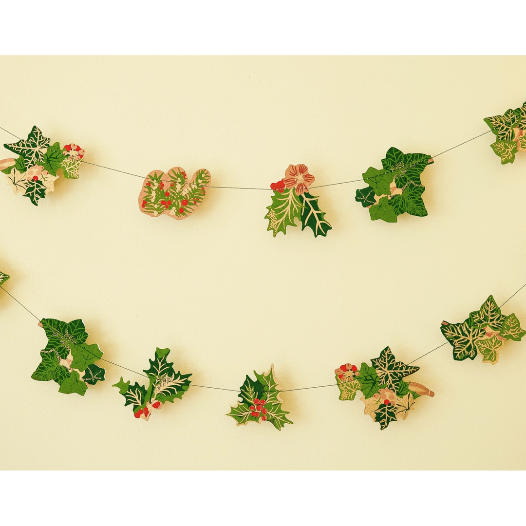 Holly and Ivy Sewn Garland
