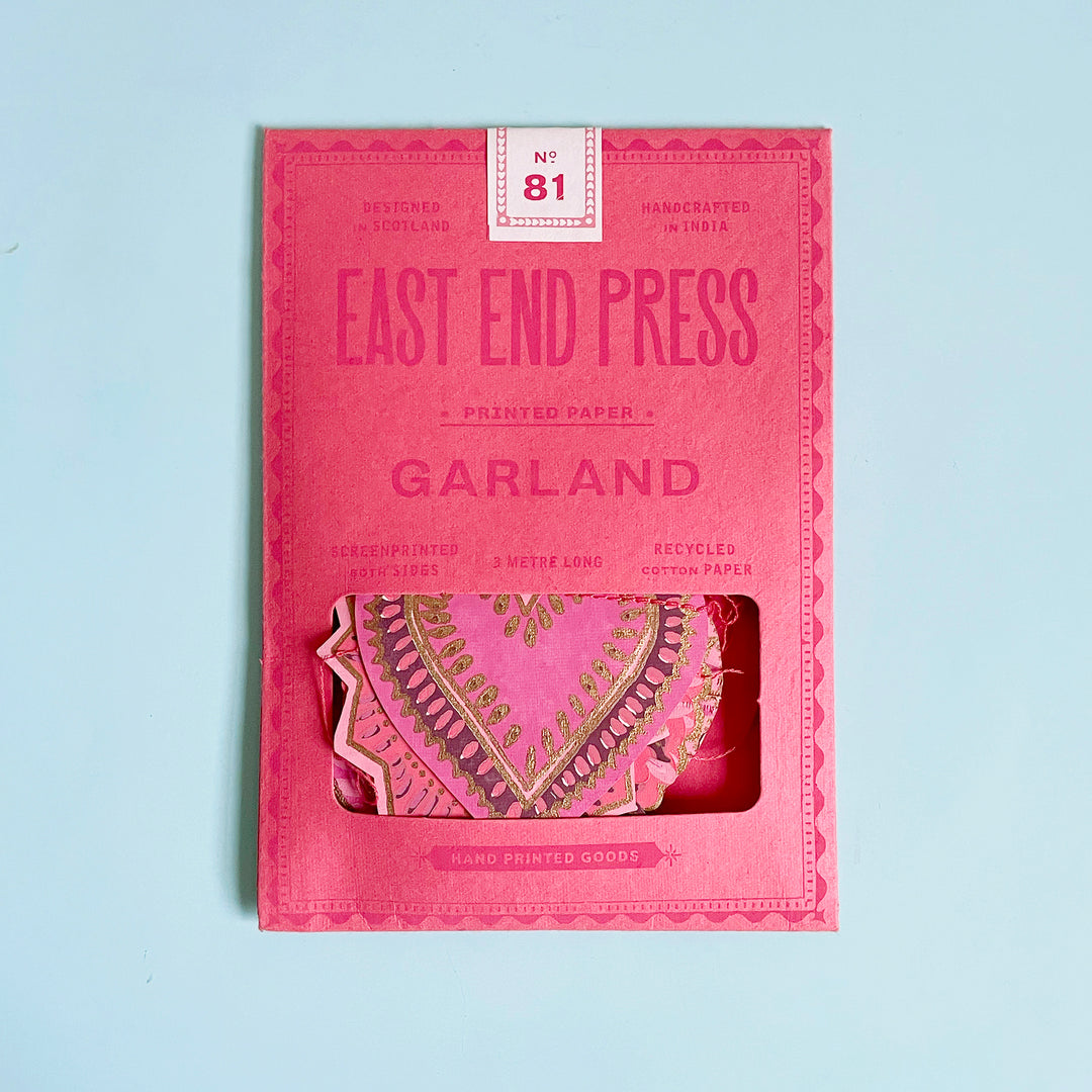 Sweet Hearts Sewn Garland