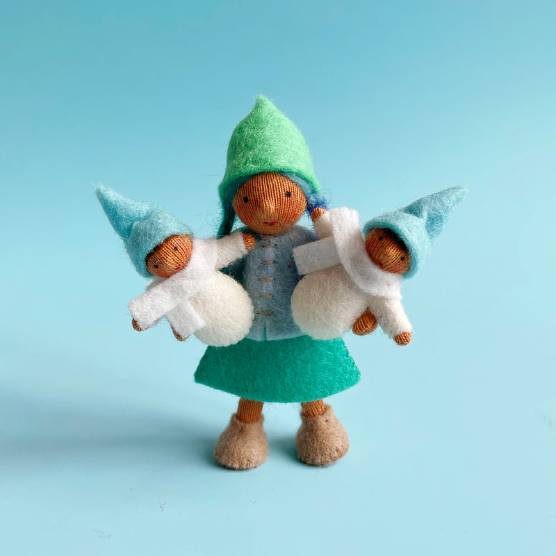 Cave Gnome Felt Family Mother & Baby