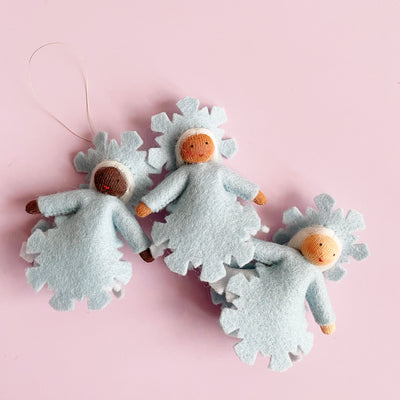 Snowflake Felt Fairy Ornament