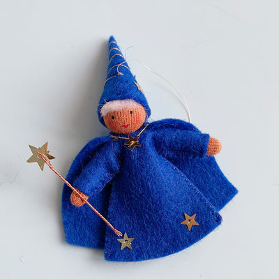Night Sky Wizard Felt Fairy Ornament