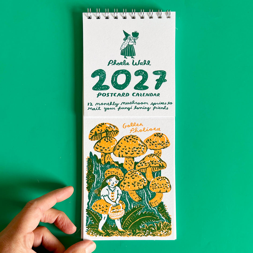 2027 Gnomes & Mushrooms Postcard Wall Calendar
