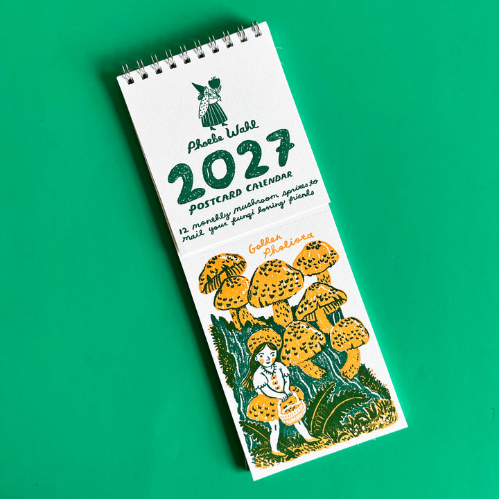2027 Gnomes & Mushrooms Postcard Wall Calendar