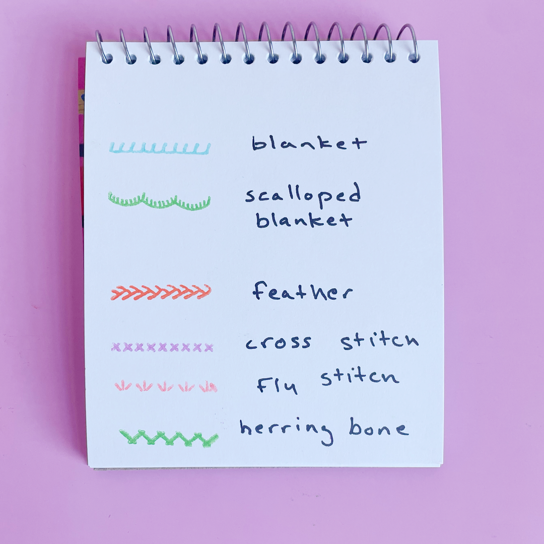 Tiny Embroidered Border Stamps