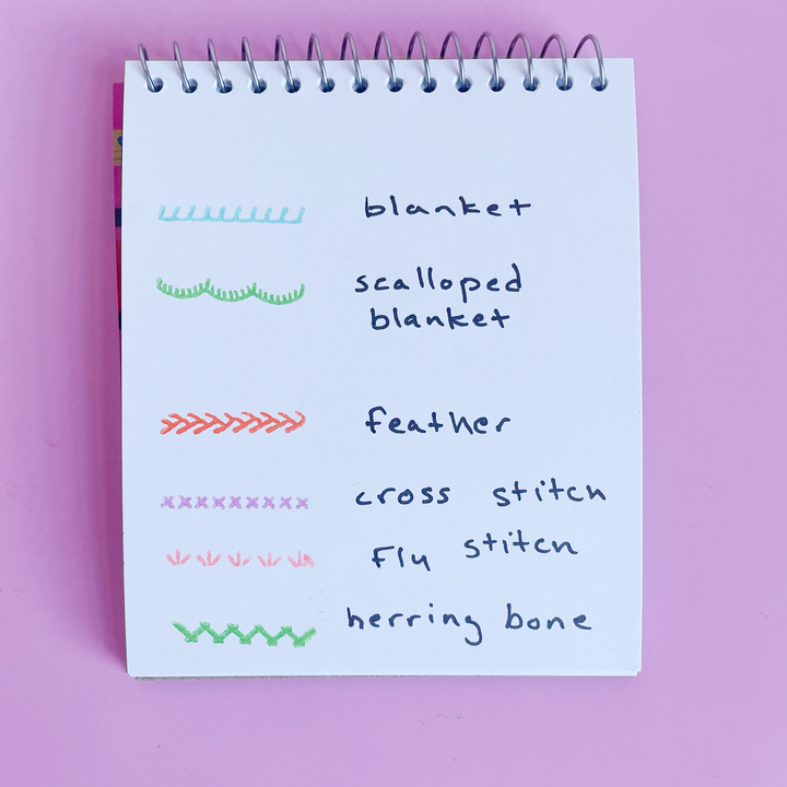 Tiny Embroidered Border Stamps