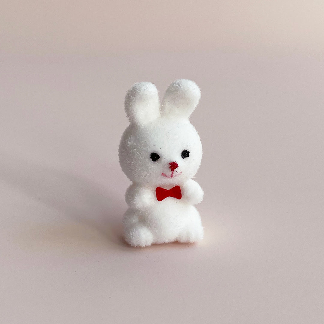 Tiny Flocked Rabbit