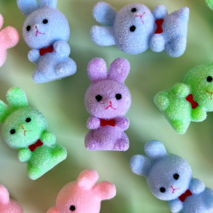 Tiny Flocked Rabbit