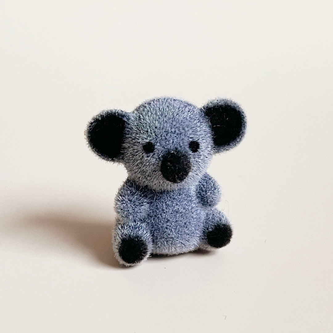Tiny Flocked Koala