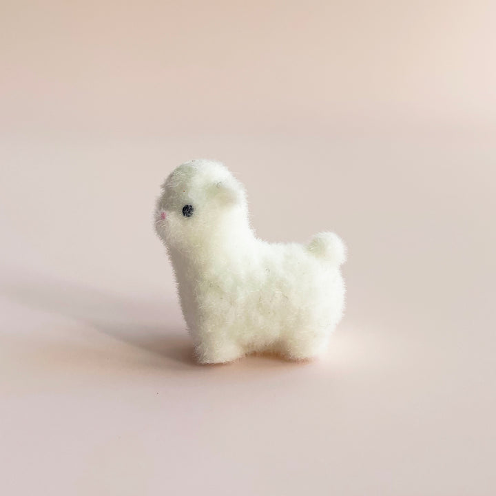 Tiny Flocked Baby Lamb