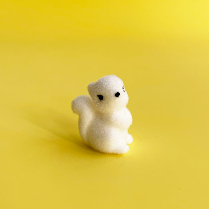 Tiny Flocked Baby Squirrel