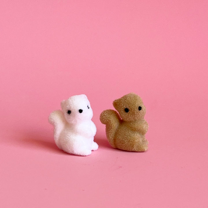 Tiny Flocked Baby Squirrel