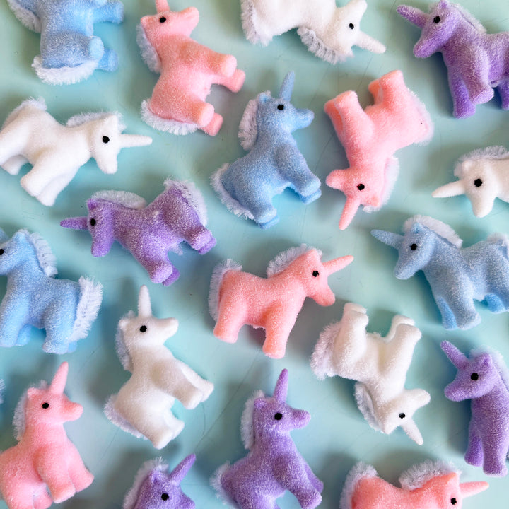 Tiny Flocked Unicorn