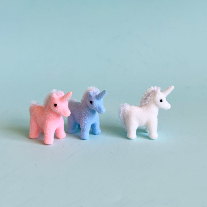 Tiny Flocked Unicorn
