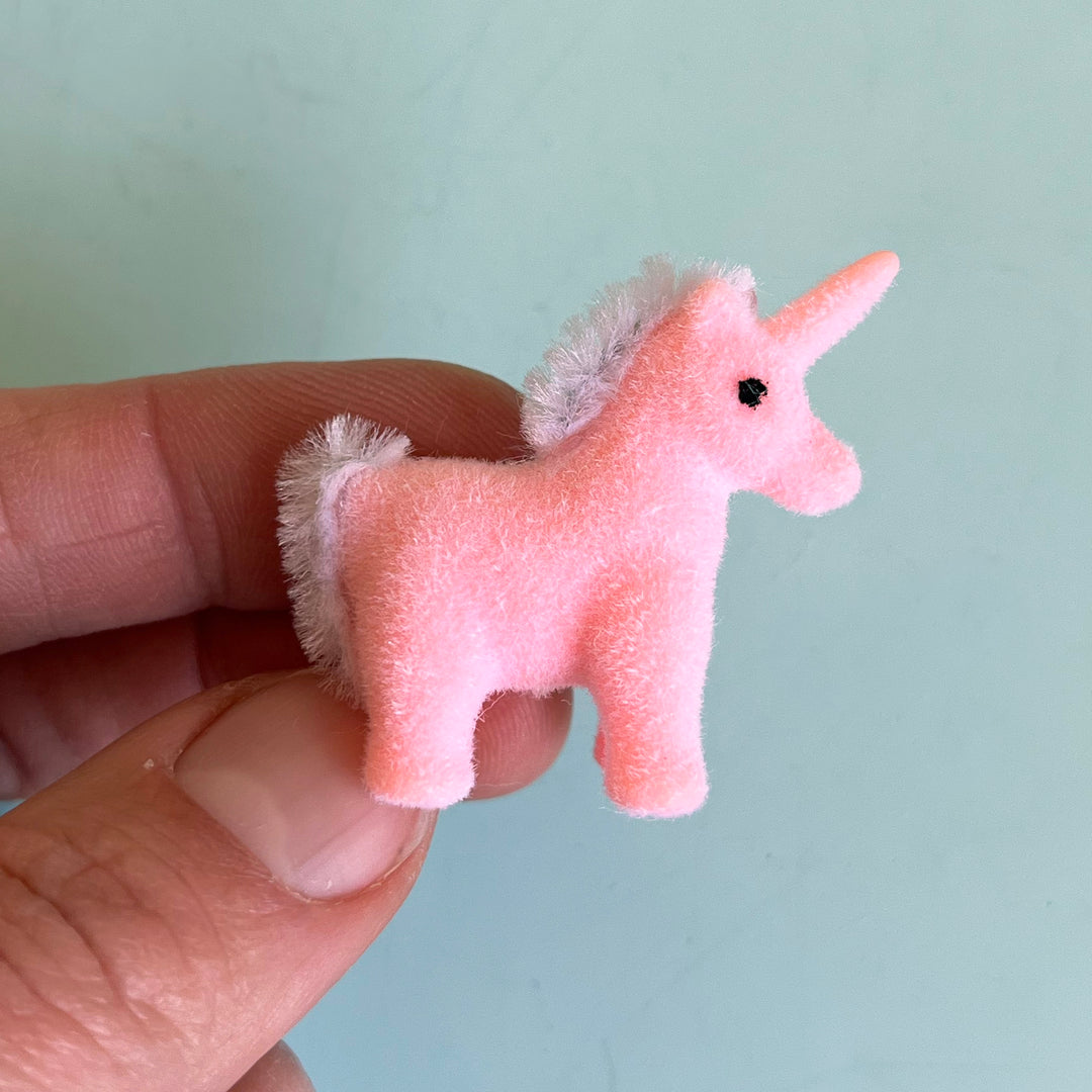 Tiny Flocked Unicorn