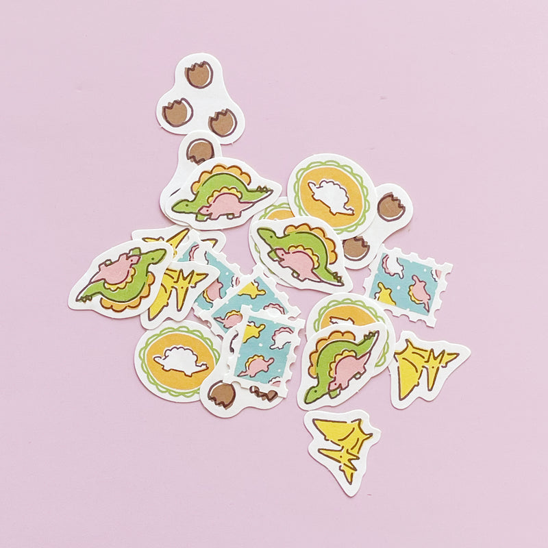 Dinosaur Flake Stickers