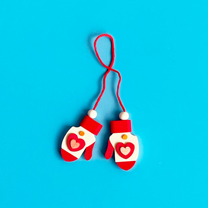 Wood Mitten Ornament