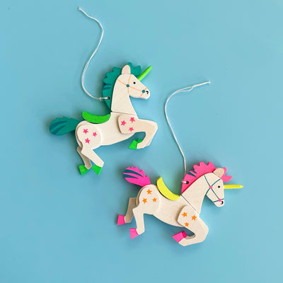 Wood Unicorn Ornament