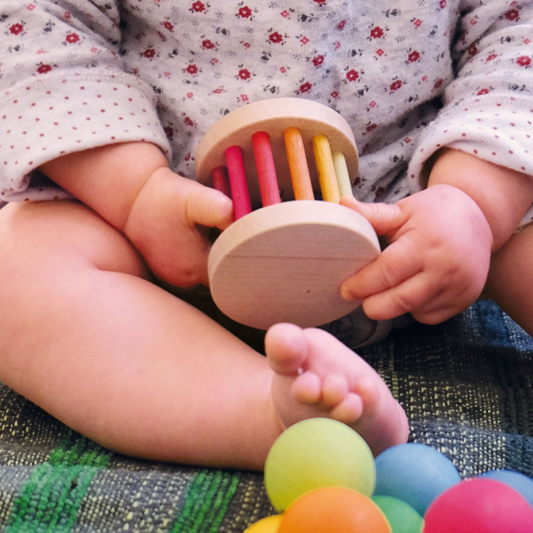 Mini Rolling Wheel Rattle