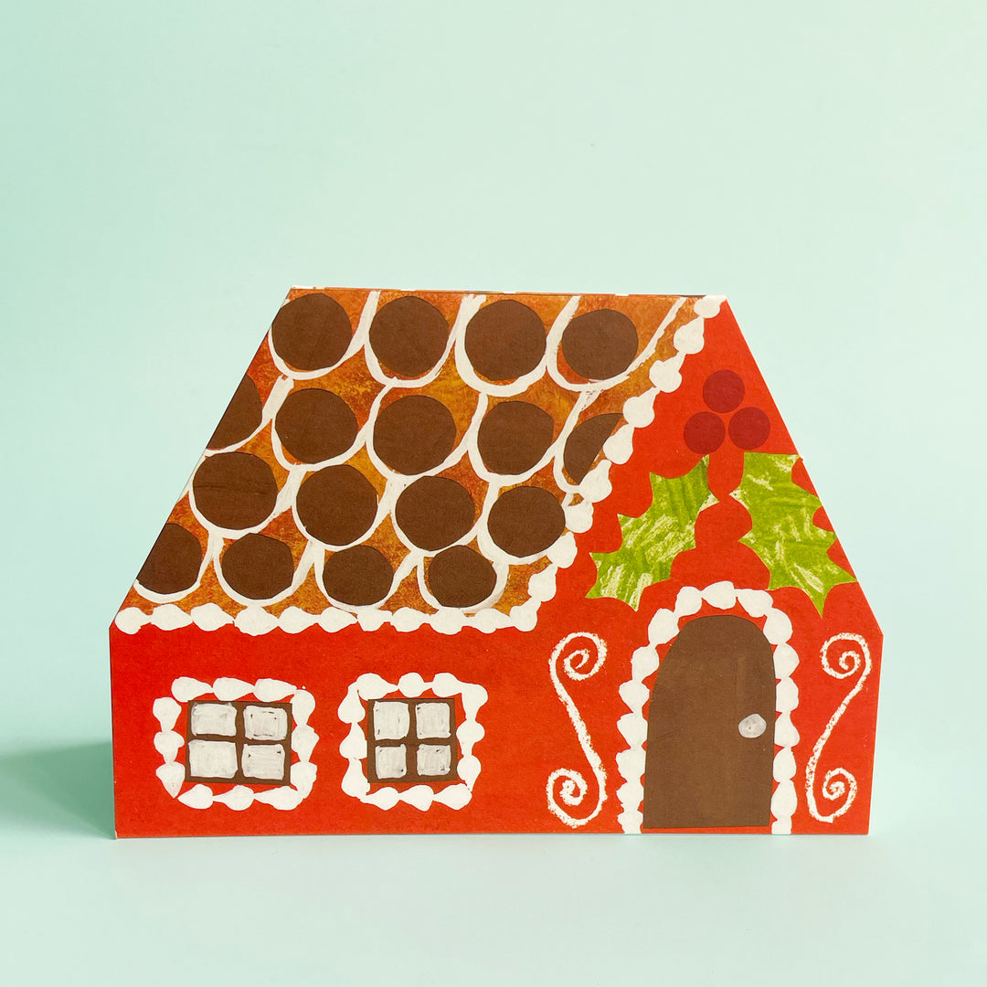 Gingerbread House Die Cut Card