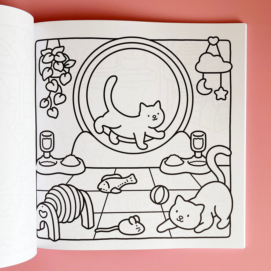 Cat Moments Coloring Book