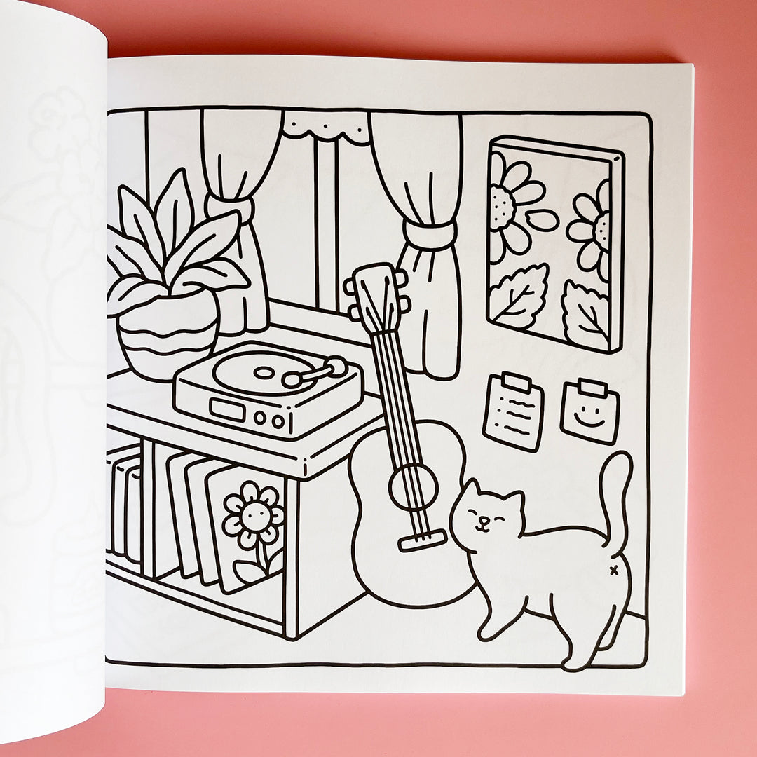Cat Moments Coloring Book