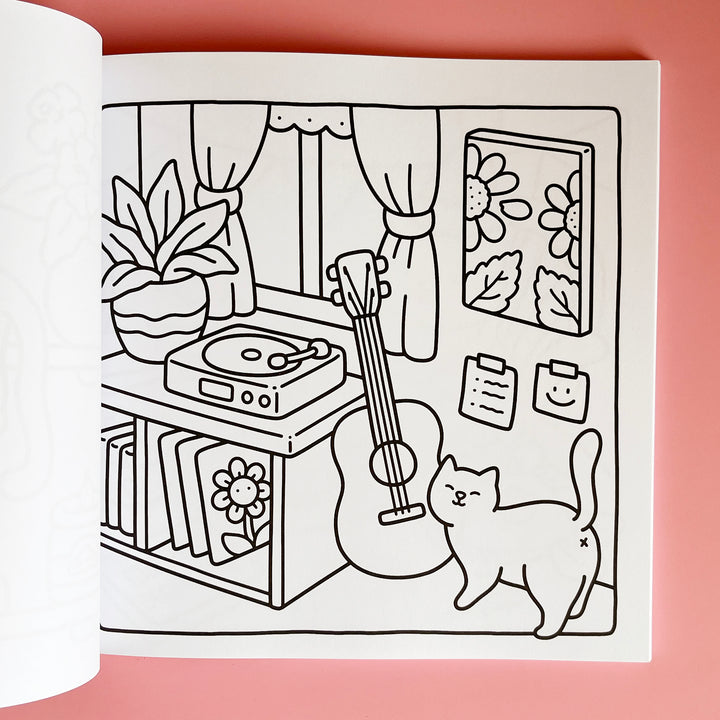 Cat Moments Coloring Book
