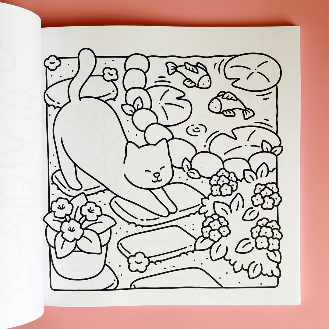 Cat Moments Coloring Book