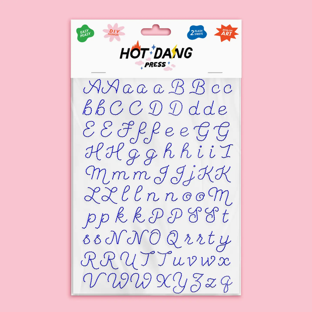 Alphabet Iron-on Sheet