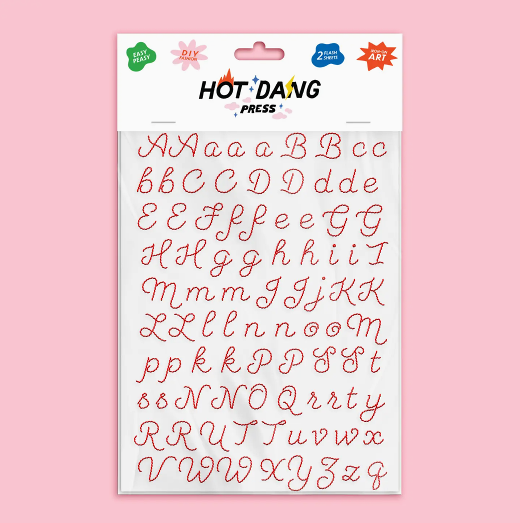 Alphabet Iron-on Sheet