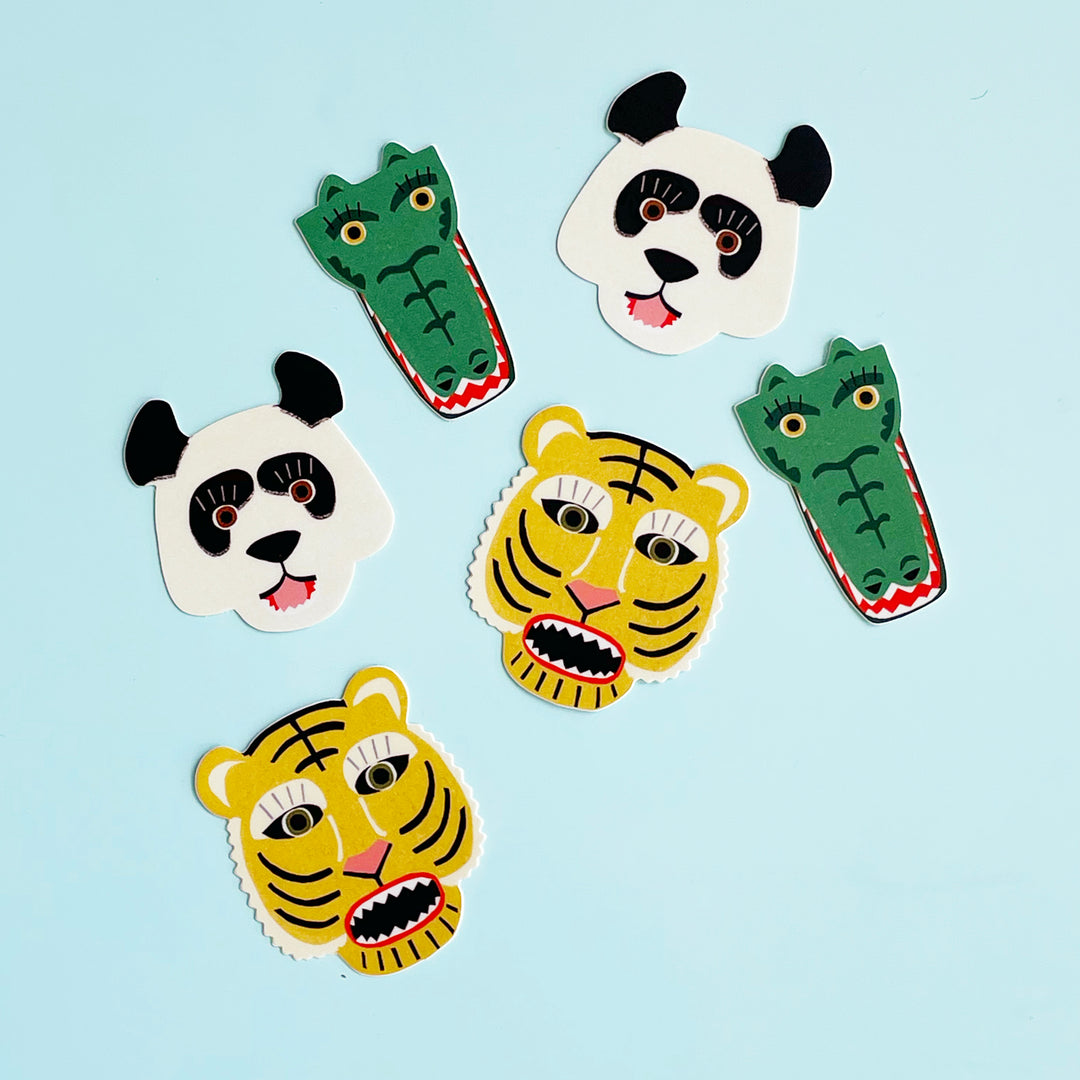 Wild Bunch Animal Face Stickers