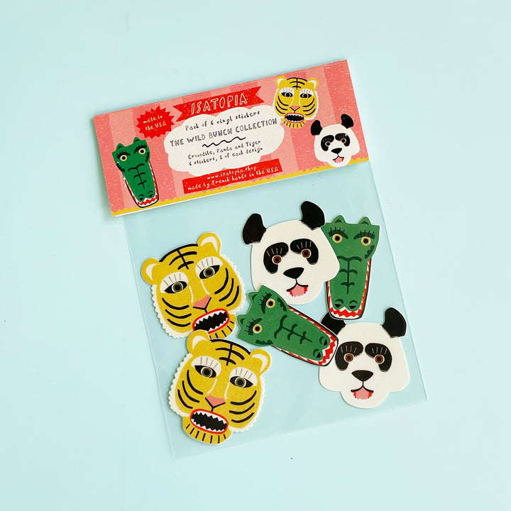 Wild Bunch Animal Face Stickers