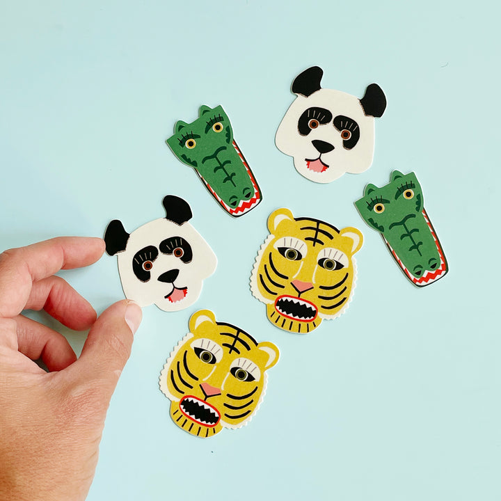 Wild Bunch Animal Face Stickers