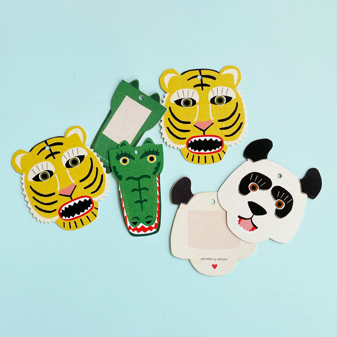 Wild Bunch Animal Face Gift Tags