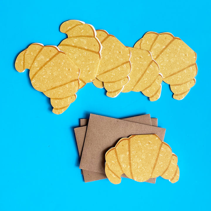 Set of 6 Croissant Mini Cards