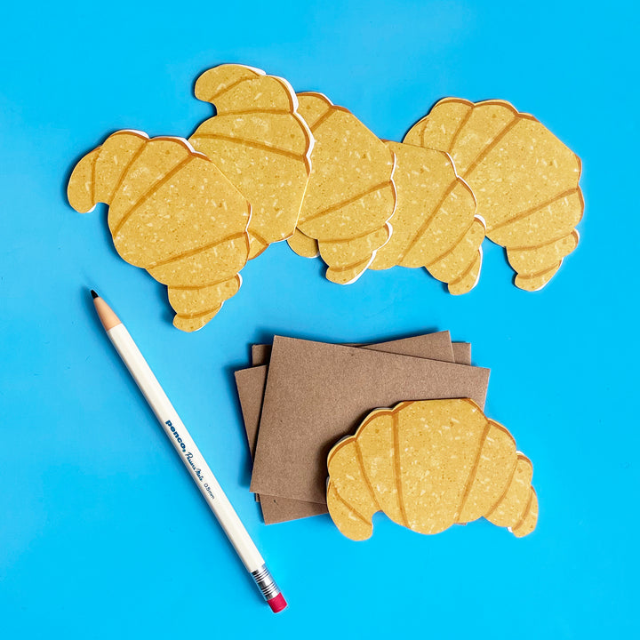 Set of 6 Croissant Mini Cards
