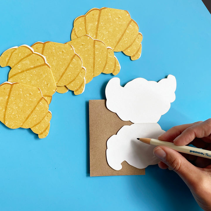Set of 6 Croissant Mini Cards