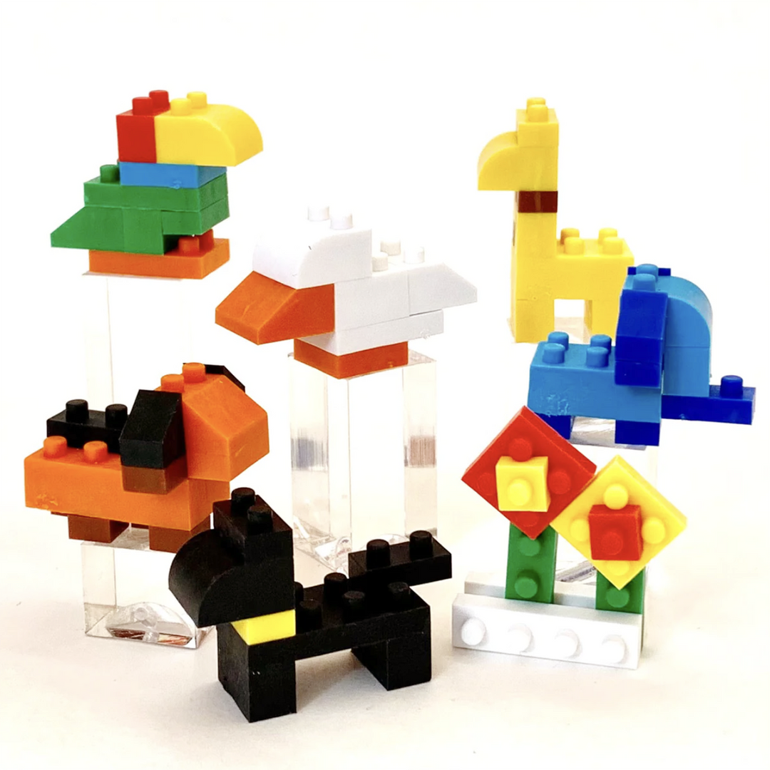 Block Animal Puzzle Eraser Set