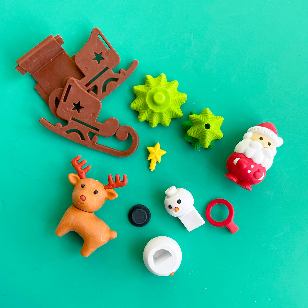 Christmas Puzzle Eraser Set