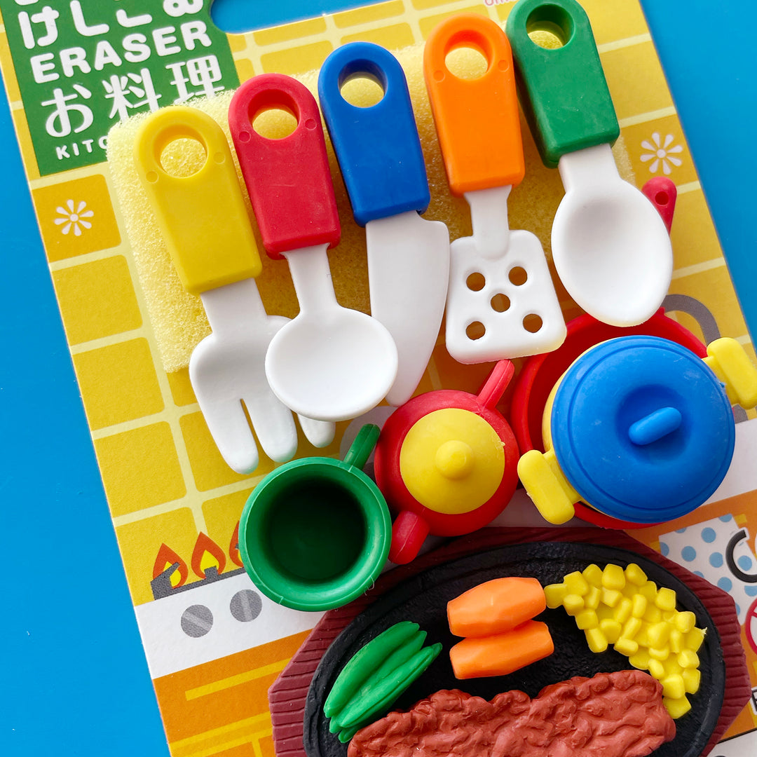 Kitchenware Puzzle Eraser Set