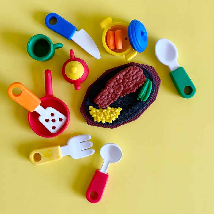 Kitchenware Puzzle Eraser Set