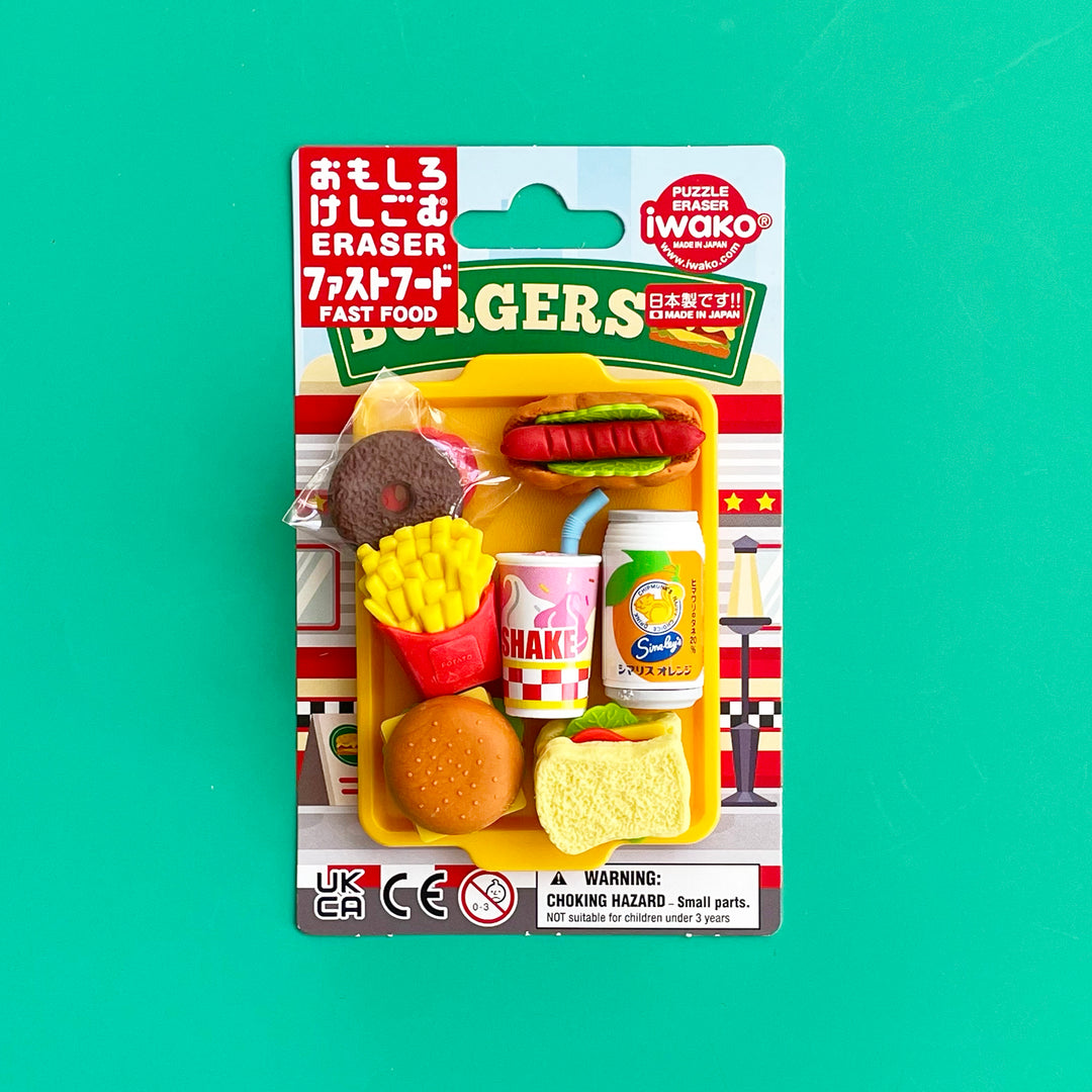 Fast Food Puzzle Eraser Set