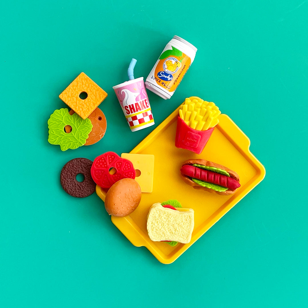 Fast Food Puzzle Eraser Set