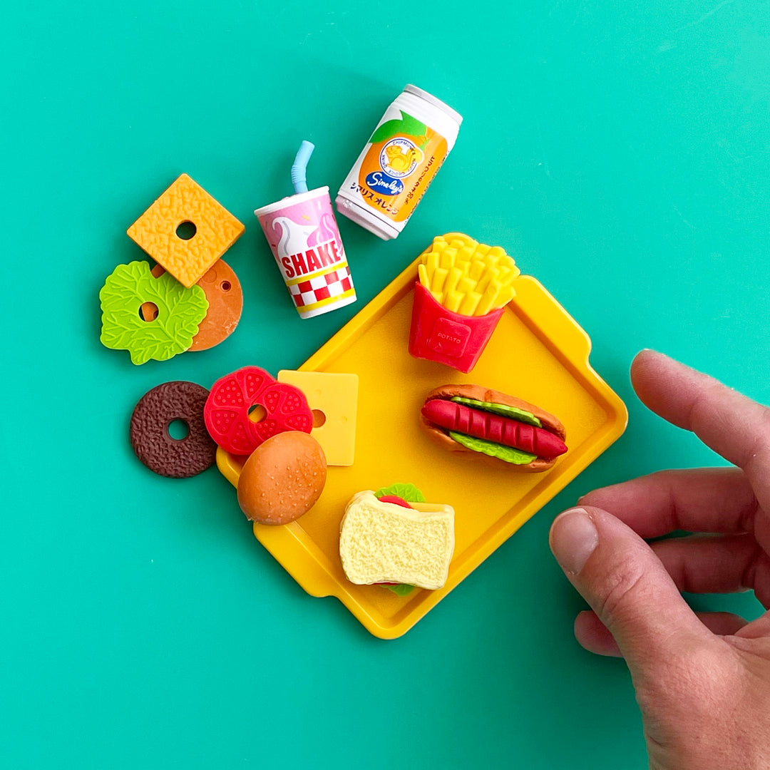 Fast Food Puzzle Eraser Set